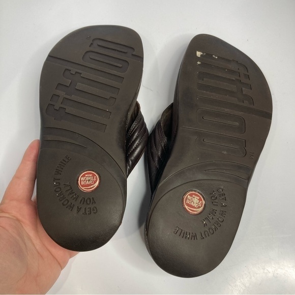 Fitflop brown sandals flip flops size 10 - Picture 4 of 6